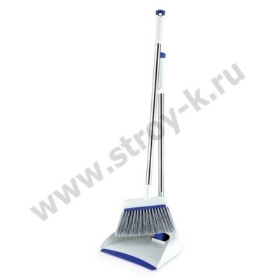 Набор для уборки (щетка и совок), мех.сбрасыв., алюм.ручка 67см, пластик, резин.кромка ЛАЙМА 601473 Набор для уборки (щетка и совок), мех.сбрасыв., алюм.ручка 67см, пластик, резин.кромка ЛАЙМА 601473