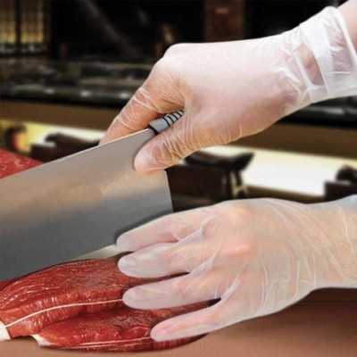 Перчатки винил. смотр. нестерил. н/о р.L (бесцветные) 50пар/уп 605011