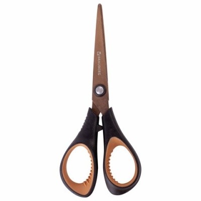 Ножницы BRAUBERG "Heavy Duty", 165мм, 236789 (суперпрочные, титан. покрытие, 2-х стор. заточка)