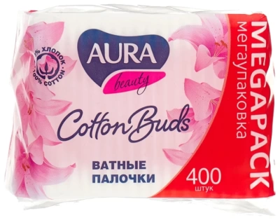 Ватные палочки Aura 400шт Beauty п_э