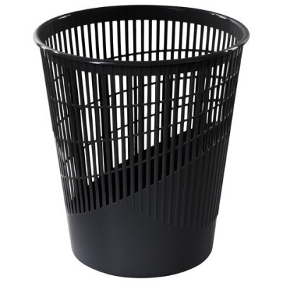 Корзина для бумаг, 11л, сетчатая, черная, BRAUBERG, 230441