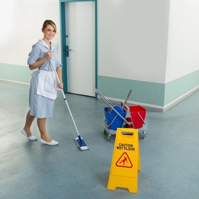 Моп микрофибра, плоская, 40см, уши, (желтые полоски)