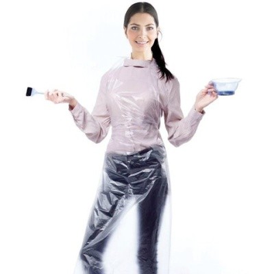 Фартук защитный ПНД 16 мкрн, 68х110 (100шт/упак) 610851