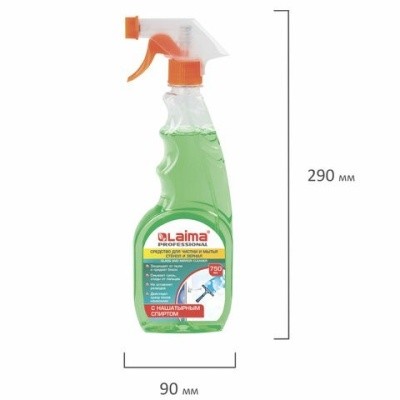 Средство для стекол, 750мл Лайма PROFESSIONAL (с нашатырн. спиртом, без отдушки) 604745 Средство для стекол, 750мл Лайма PROFESSIONAL (с нашатырн. спиртом, без отдушки) 604745