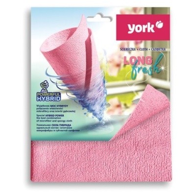 Салфетка из PVA губчатая, из микрофибры, 30х35см, СУПЕРВПИТЫВАЮЩАЯ, Long Fresh, YORK, 026250 608403