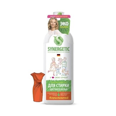 Гель для стирки цветного белья, 750мл SYNERGETIC
