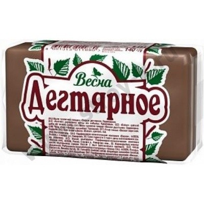 Мыло туалетное "Дегтярное", 140г Весна