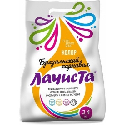 Порошок стир. автомат Бразильский карнавал, 2.4кг LA CHISTA (для цветного) Порошок стир. автомат Бразильский карнавал, 2.4кг LA CHISTA (для цветного)