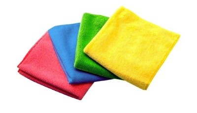 Салфетка микрофибра 25х25см 220г/м2 (цвета в ассорт.)