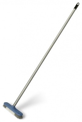 Щётка-скраббер для чистки пола "Фанго" с черенком синяя С89СИН