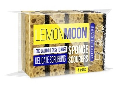 Губка для посуды ретикул., (4шт/уп) LEMON MOON L103