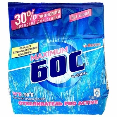 Порошок для отбеливания и чистки тканей БОС плюс "Maximum", 1,5кг