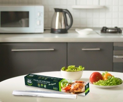 Рукав (пленка) для запекания, 3м с зажимами (клипсами) Master FRESH 