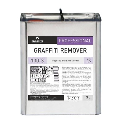 Средство-антиграффити GRAFFITI REMOVER, 3л Pro-Brite 100-3 Средство-антиграффити GRAFFITI REMOVER, 3л Pro-Brite 100-3