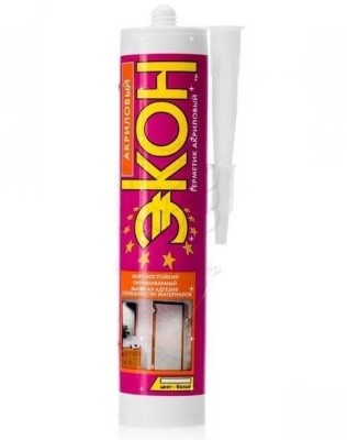 Герметик акрил. универс. белый, 420г ЭКОН (морозостойкий)