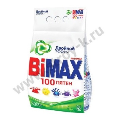 Порошок стиральный БИМАКС-АВТОМАТ "100 пятен", 3кг Порошок стиральный БИМАКС-АВТОМАТ "100 пятен", 3кг