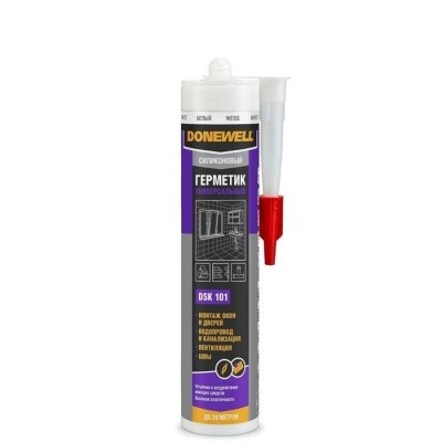 Герметик силикон. универс. белый DONEWELL DSK 101, 260мл ДОНВЕЛ