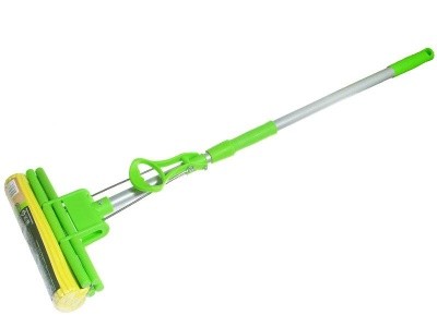 Швабра губчатая, двойной отжим роликами, насадка PVA 27см, MASTER FRESH