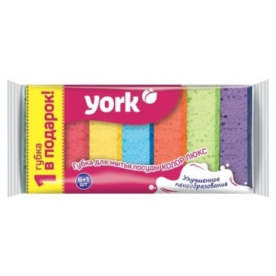 Губки для посуды MAXI COLOR (7шт/уп) YORK 030180, 608390