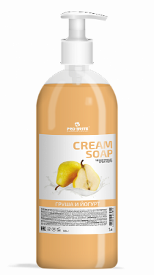 Крем-мыло увлажняющее "Груша и йогурт", 1л Pro-Brite (с дозатором)