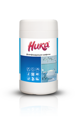 Салфетки дезинф., спиртовые НИКА, 60штук (туба) для рук и поверхностей