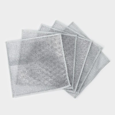 Набор салфеток металлиз. для мытья посуды, 19х19см (5шт/уп) 10630382