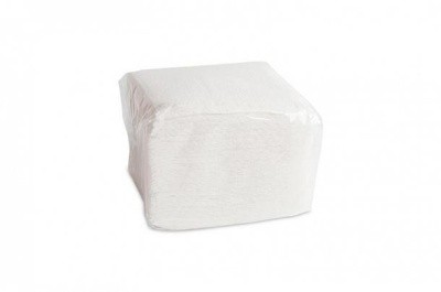 Салфетки бумажные стол., 24х24см 1 слой (100л/уп) ПЭ белые