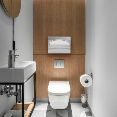 Диспенсер для покрытий на унитаз, 1/2 слож., нерж.сталь, LAIMA PROFESSIONAL INOX 605702 (матовый)