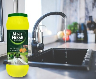 Порошок чистящий MASTER FRESH, 400г (лимон; сирень)