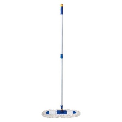Швабра-рамка 40см, алюм. телескоп. черенок 130см, МОП хлопок, LAIMA 601464