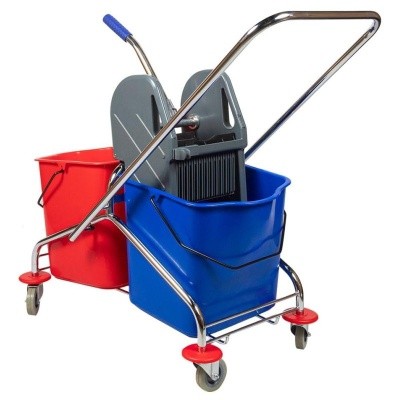 Тележка 2-ведерная, по 25л, металл. каркас, отжим, CKS3226-S (Турция)