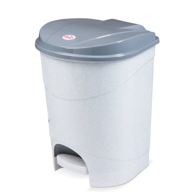 Ведро-контейнер 19л, с крышкой и педалью, для мусора, 38х29х30см, серое, IDEA М2892, 601032