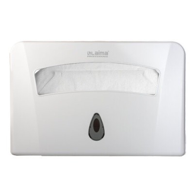 Диспенсер для покрытий на унитаз, 1/2 слож., пластик., ЛАЙМА PROFESSIONAL 601429 (белый)