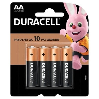 Батарейки DURACELL Basic AA (LR06, 15А) алкалин., пальчик., комплект 4шт., блистер, 450402 Батарейки DURACELL Basic AA (LR06, 15А) алкалин., пальчик., комплект 4шт., блистер, 450402