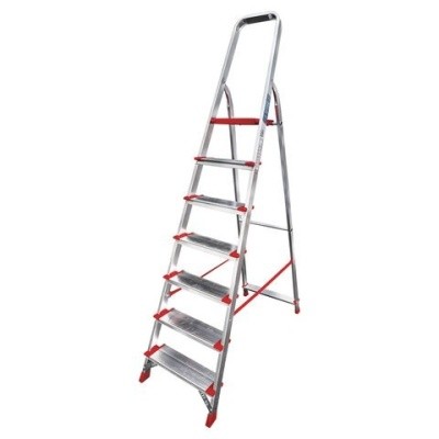 Стремянка алюм. 7 ШИРОКИХ СТУПЕНЕЙ 13см, до 225кг, 604887