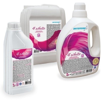 Отбеливатель-пятновыводитель для стирки 4 WHITE, 1л ИНТЕРХИМ 