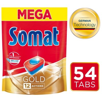 Таблетки для мытья посуды в пмм, (54шт/уп) SOMAT Gold (СОМАТ Голд) Таблетки для мытья посуды в пмм, (54шт/уп) SOMAT Gold (СОМАТ Голд)