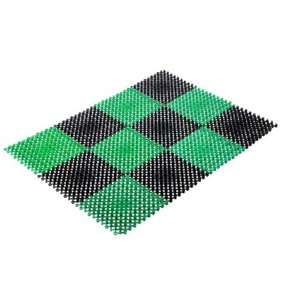 Коврик ТРАВКА пластик., 42х56см (черно-зеленый) VORTEX 23001