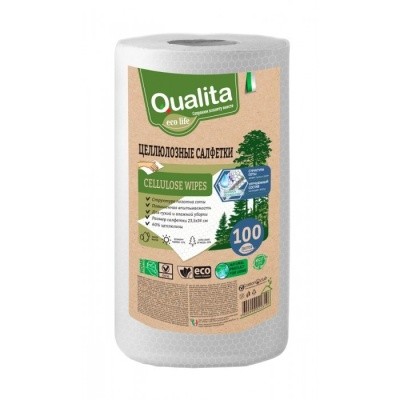 Салфетка влаговпитывающая QUALITA Forte (100шт/рулон)  