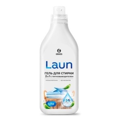 Гель для стирки LAUN 2-в-1 с пятновыводителем, 1.7л GRASS 126154 