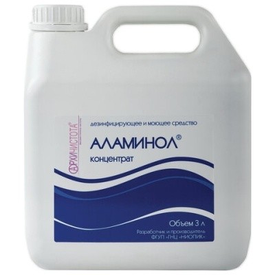 Средство для дезинфекции поверхностей, 3л АЛАМИНОЛ (концентрат)