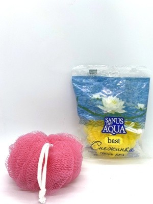 Мочалка для тела "СНЕЖИНКА", нейлон