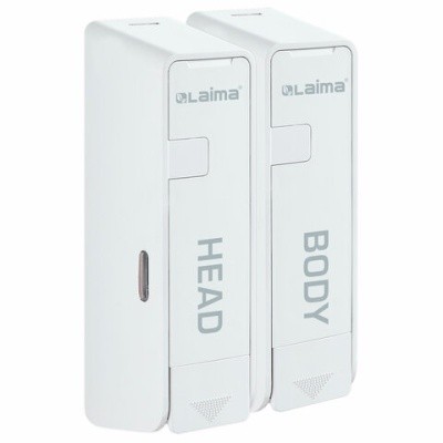 Дозатор двойной 2х0,38л LAIMA ULTRA 609107, MD-9029W-2 (для жидкого мыла/шампуня/геля)