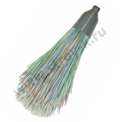 Метла синтетическая круглая "КУЗЬМИЧ", б/черенка