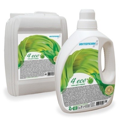 Гель для стирки 4 ECO, 2л ИНТЕРХИМ (мерный колпачок)