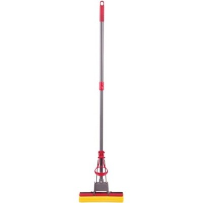 Швабра губчатая, отжим роликами, насадка PVA 27см ЛАЙМА 603596