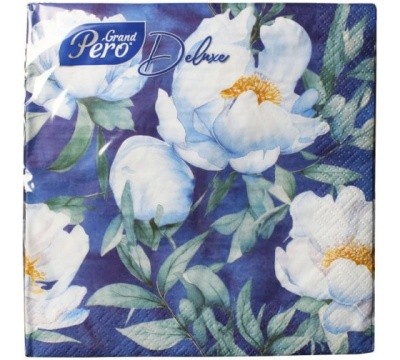 Салфетки бум., стол., 3 слоя, 33х33см (20шт/упак) PERO (с рисунком)