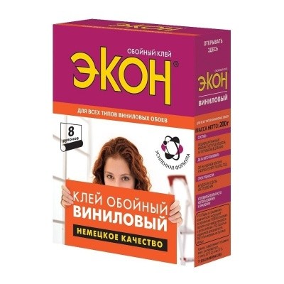 Клей для обоев ЭКОН Виниловый, 200г 1312333