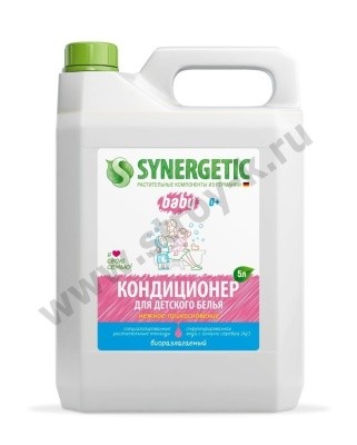 Кондиционер для стирки детского белья НЕЖНОЕ ПРИКОСНОВЕНИЕ, 5л SYNERGETIC Кондиционер для стирки детского белья НЕЖНОЕ ПРИКОСНОВЕНИЕ, 5л SYNERGETIC