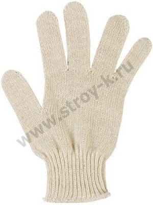 Перчатки трикотажные х/б (5-ти нитка) белые